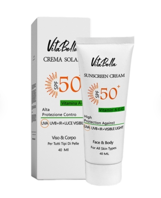 کرم ضد آفتاب بی رنگ حجم ۴۰ میل ویتابلا spf 50
